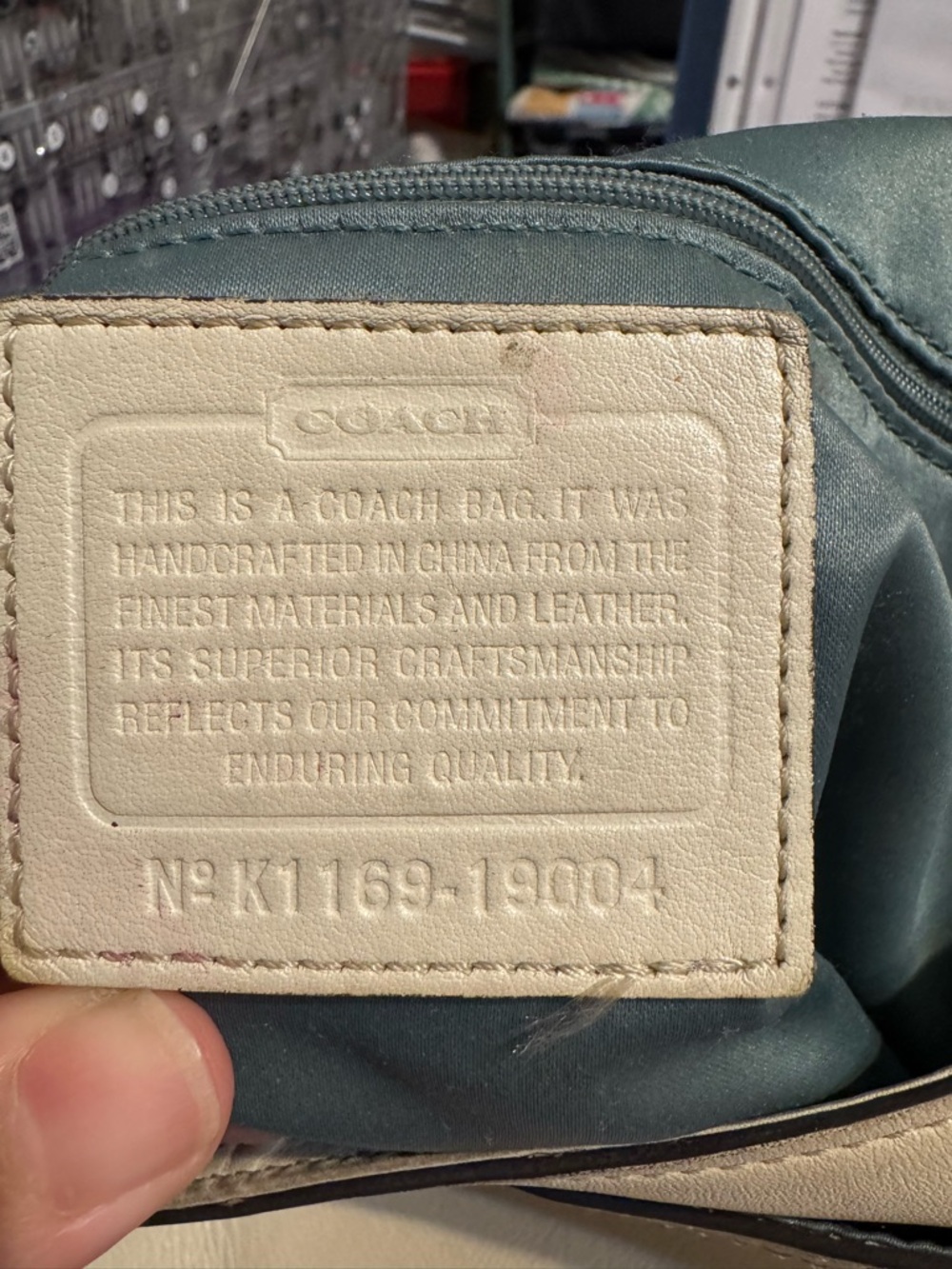 Coach Poppy Cream Leather Whipstitch Braided-Handle Flap Hobo Shoulder Bag - Picture 4 of 10